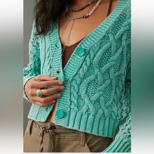 Pilcro Anthropologie Teal Sweater